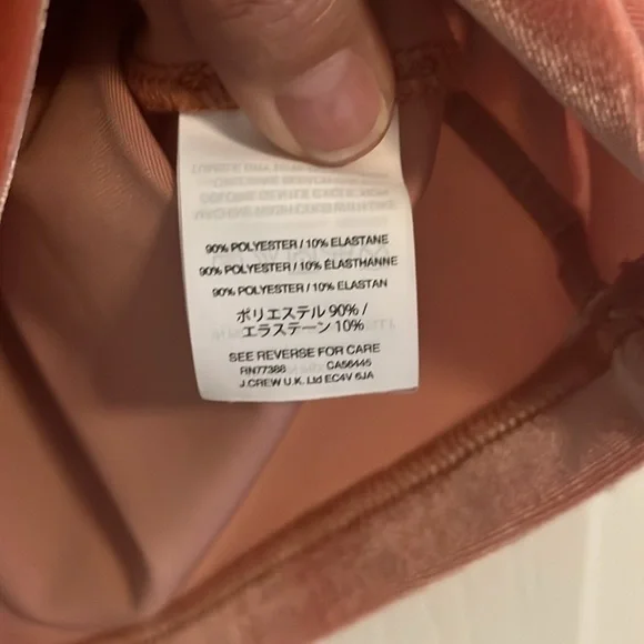 Madewell Velvet Tie-Neck Blouse in Apricot Rose - Picture 3 of 4